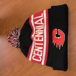 Philadelphia Flyers Centennial Embroidered Logo Knit Beanie w Pom OSFM